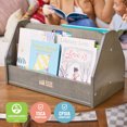 thumbnail image 6 of ECR4Kids Double-Sided Book Caddy with Countdown Timer, Portable Library, Grey Wash, 6 of 9