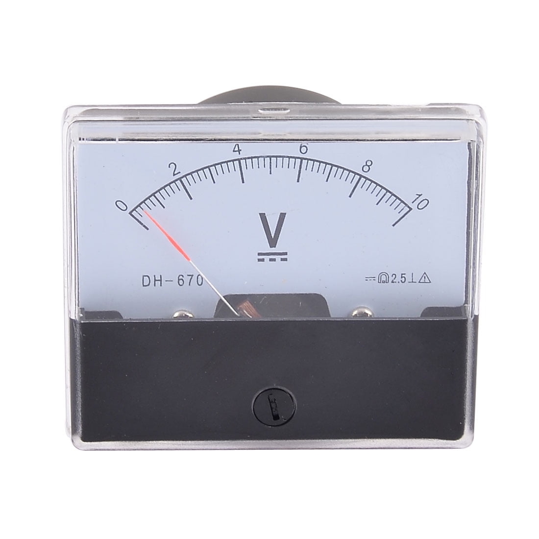 Unique Bargains DC 010V Class 2.5 Accuracy Rectangle Analog Panel Volt Meter Voltmeter Gauge