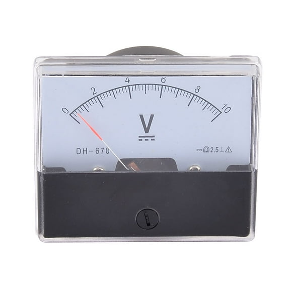 Unique Bargains DC 0-10V Class 2.5 Accuracy Rectangle Analog Panel Volt Meter Voltmeter Gauge