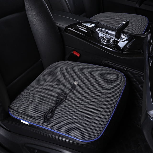 Cojín de ventilación para coche de verano, portátil, con ventilador USB, pequeño y cuadrado, transpirable, con 4 ventiladores integrados, para asiento de vehículo.
