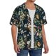 thumbnail image 2 of Fotbe Watercolor Floral Camisa Estampada de Manga Corta para Hombre, Casual de Verano, Estilo Playero, Sin Arrugas-3X-Large, 2 of 5