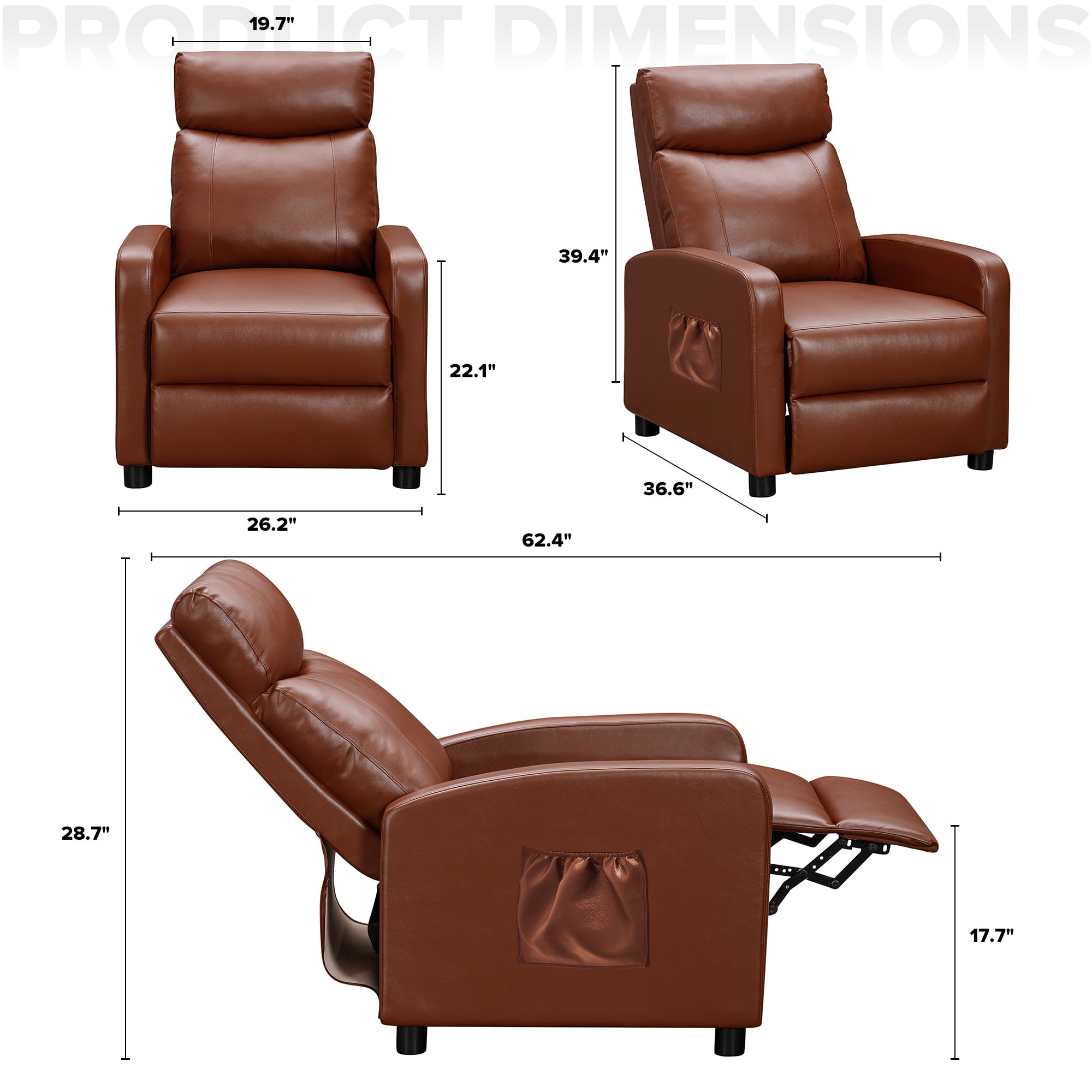 Fauteuil inclinable massant Comhoma avec repose-pieds