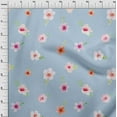 thumbnail image 3 of oneOone Organic Cotton Poplin Twill Fabric Flower & Leaves Watercolor Print Sewing Fabric BTY 42 Inch Wide, 3 of 4
