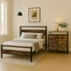 thumbnail image 3 of Base Cama Matrimonial Country Tipo Madera Moderna Metal, 3 of 9