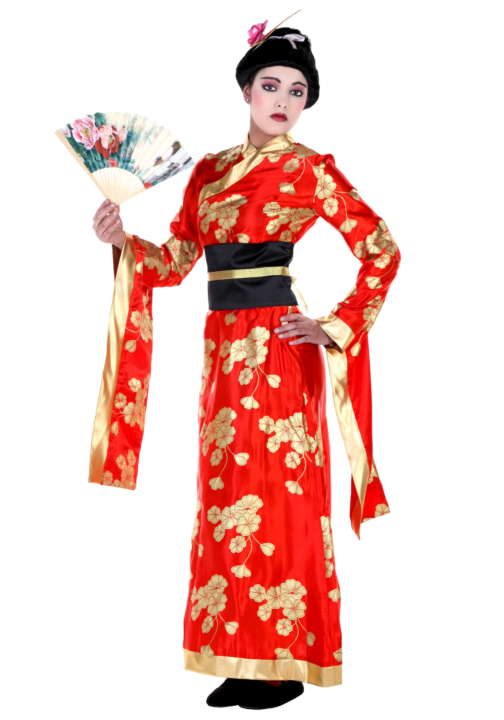 Costume de Geisha Adulte Kimono Inspiré Japonais pour Femmes