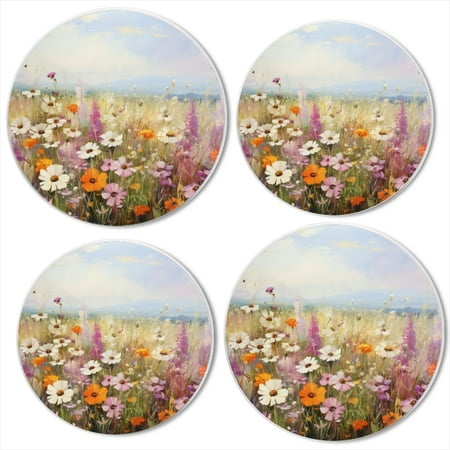 

Bahomeck Gas Stove Burner Cover Set Of 4 Colorful Flowers In Lush Wildflower Field Metal Electric Stove Burner Covers Protecting Gas Stoves Kitchen Decor，8 Inch And 10 Inch