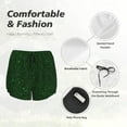 thumbnail image 4 of Hirioo Emerald Green Sparkling for Women's Double Layer Athletic Shorts High-Performance Gym Shorts with Inner Pocket, Elastic Waistband-X-Large, 4 of 7