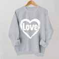 thumbnail image 2 of zbxnLI Spring Sweatshirts Womens Valentine's Day Tops Crew Neck Pullover Top Long Sleeve Sweatshirt Fashion Outfits, 2 of 6