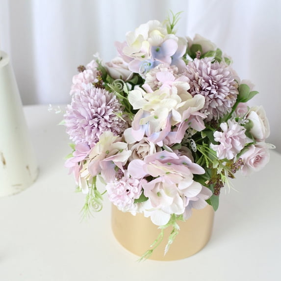 Leaveforme 1Pc Artificial Flower Rose Peony Tabletop Office Home Garden Party DIY Decor