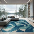 thumbnail image 2 of ODIKA 8'x10' Washable Area Rug Non-Slip Chair-Friendly Mat Contemporary Abstract Art With Asymmetrical Geometric Accents for Dining Room, Large Office, Lounge, 2 of 7