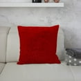 thumbnail image 5 of 17x17 Inch Velvet Pillow Cover - Ultra Soft Short Plush Throw Pillow Case for Sofa/Bed | Machine Washable Decorative Cushion Cover (Red), 5 of 5