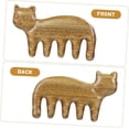 thumbnail image 2 of Cute Cat Wooden Scalp Massage Comb with Wide Tooth Design for Hair and Scalp Care, 2 of 4