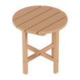 thumbnail image 3 of Garden 18" Inch Round Plastic Outdoor Patio Side Table, Teak, 3 of 6