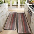 thumbnail image 4 of Kitchen Rugs Sets Of 2,Brown Boho Geometric Triangles and Rhombuses Pattern Anti Fatigue Kitchen Mat Rugs Non Slip Washable,Decorative Kitchen Floor Mats for Kitchen,Sink,Laundry,17"x47"+17"x47", 4 of 5
