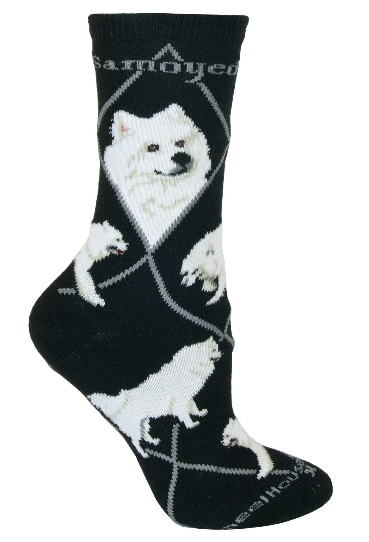 Samoyed Dog Heart Paws Fun Cool Novelty 7 in Men Women Socks 