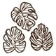thumbnail image 5 of Decoración de pared de madera con hojas de palma de 3 piezas, decoración de madera, arte de pared creativo y tropical. Marrón, 5 of 9