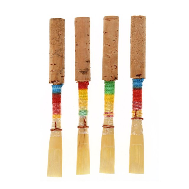 Oboe Reed Replacement Parts 4Pcs Medium Soft with Plastic Storage Box for Wind Instrument