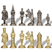 Small Camelot Theme Metal Chess Set by Italfama