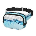 thumbnail image 2 of Honeii Crystal Clear Water Splash Print Square Double Layer Waist Bag,Waist Belt Bag Fashion Fanny Women and Men,For Travel Running Hiking Walking, 2 of 9