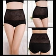 thumbnail image 2 of Xmarks Women Underwear High Waist Cotton Briefs Ladies Panties Tummy Control Panty Full Coverage Black, 126-160LBS, 2 of 3