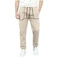 thumbnail image 3 of RKSTN Cargo Joggers Sweatpants for Men Oversized Drawstring Elastic Waist Athletic Pants Mens Casual Solid Plus Size Relaxed Fits Comfy Outdoor Workout Gym Sport Hiking Sweatpant with Pockets, 3 of 8