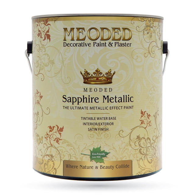 Meoded Paint & Plaster | Sapphire Metallic Paint | Interior & Exterior | Water Based Metallic Paint