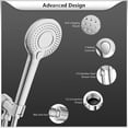 thumbnail image 6 of FEELSO High Pressure 3 Spray Showerhead, Filtered Shower Head with Handheld, Includes 60" Hose & 15-Stage Filter for Hard Water - Promotes Softer Skin, 6 of 8