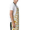 thumbnail image 3 of Lsque Giraffes Head Waterproof Apron Chef Aprons for Men Heavy Duty Chemical Work Apron Extra Long Grilling Aprons with Adjustable Bib Apron, 3 of 9