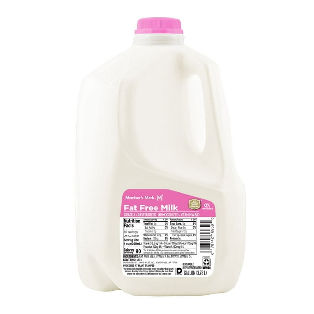 Member's Mark Fat Free Skim Milk, 1 gal.