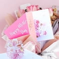 thumbnail image 4 of Color Printing Cherry Flower Three Greeting Card Hollow Paper Carving Purple Cherry Flower Blessing Greeting Card Blank Floral Note Cards Small Holiday Cards 2x2 Large Holiday Stationary Paper And, 4 of 4