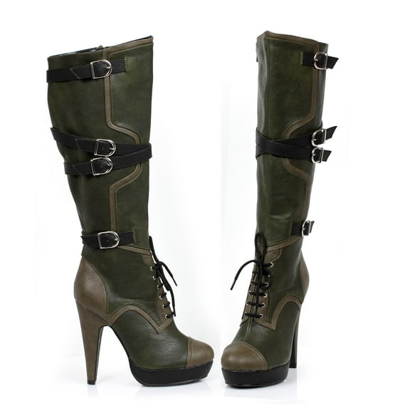 426-COMBAT, 4" Knee High Boot For Women