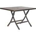 thumbnail image 2 of SAFAVIEH Samana Outdoor Patio Square Rattan Folding Table, Brown, 2 of 4