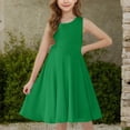 thumbnail image 4 of NAISIBABY Girls Casual Dresses with Pockets, Soft Flowy Sleeveless Crewneck Summer Flare Fit Dresses Green Size 14, 4 of 8