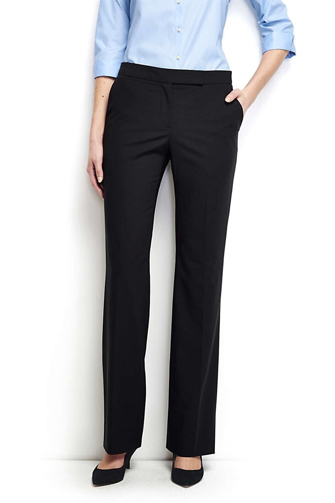 Lands' End Washable Wool Straight 