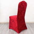 thumbnail image 5 of BalsaCircle Red Fitted Spandex Crushed Velvet Stretchable Banquet Chair Cover Party Events Home, 5 of 8