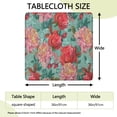 thumbnail image 2 of Pioneer Flower Floral Print Pattern Square Fitted Tablecloth with Elastic Edge,Square Table Cover,Washable Elastic Table Cover for Home Kitchen Party Decor 36"x36", 2 of 6