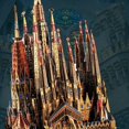 thumbnail image 4 of 3D Three-dimensional Metal Puzzle Sagrada Familia Cathedral Building Handmade Assembled Models Send Children Toy Gifts, 4 of 4