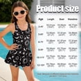 thumbnail image 7 of Xoenoiee Sun Moon Star Print Girls One Piece Swimsuits Sleeveless Swim Dress for Girls Hawaiian Skirted Bathing Suit Summer Swimwear, Size 3-4 Years, 7 of 7