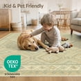 thumbnail image 4 of ODIKA Mid Coastalbeach Retro Interlocking Motif Hallway Entryway Century Stain Resistant Low Profile for Dorm Room, Small Living Apartment, 4 of 7