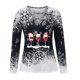 thumbnail image 4 of Camisas Navideñas Para Mujer Tops de Manga Larga Moda Con Cuello en V Empalme Irregular Suelto Odeerbi ODB198765, 4 of 4