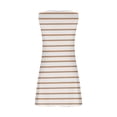 thumbnail image 4 of Qzwdhjm Striped Mini Dresses for Women O Ring Strap Button Down Dress V Neck Sleeveless Summer Dresses for Lounge Weekend, 4 of 5