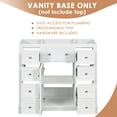 thumbnail image 4 of 36" Bathroom Vanity without Sink, Modern Bathroom Cabinet Base with One Cabinet and Six Drawers, Solid Wood Bathroom Cabinet for Bathroom, White, 4 of 9
