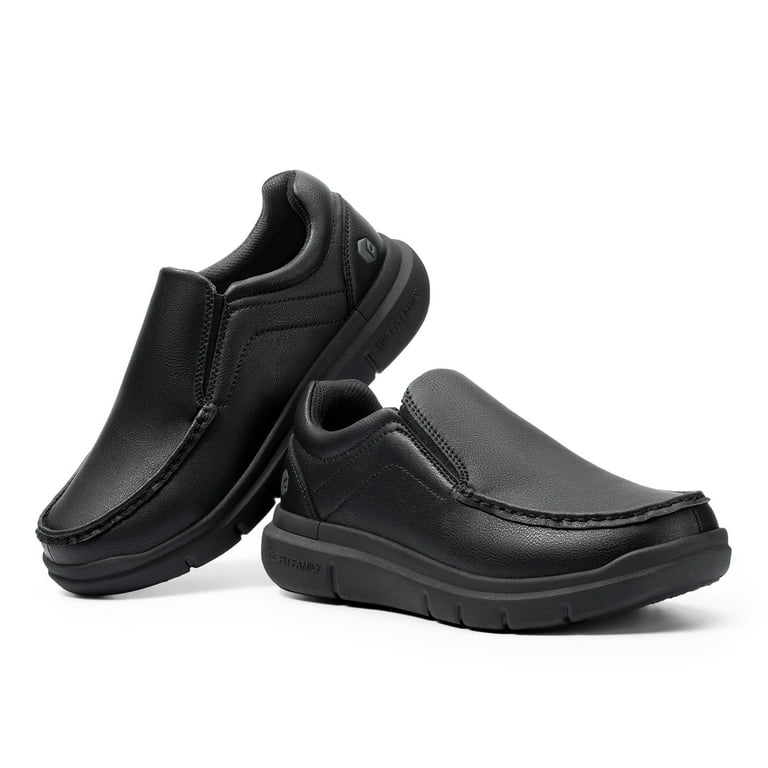 extra wide black dress shoes FitVille Mens Extra Wide Slip on Dress Shoes Leather Loafers Business Shoes,  Black, 10.5 x-Wide