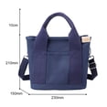 thumbnail image 3 of Bolso De Hombro Bolso Bolso bandolera de lona para mujer Bolso con asa superior para ir de compras (azul oscuro), 3 of 6