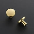 thumbnail image 2 of 30 Pack Solid Knobs Kitchen Cabinet Knobs Round Knobs Dresser Drawer Knobs Gold Cabinet Hardware Round Cabinet Door Knobs Drawer Knobs Brushed Brass Drawer Pulls Brushed Brass Brushed Brass, 2 of 5