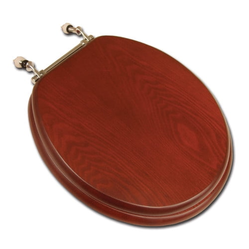 Comfort Seats Decorative Front Wood Round Toilet Seat