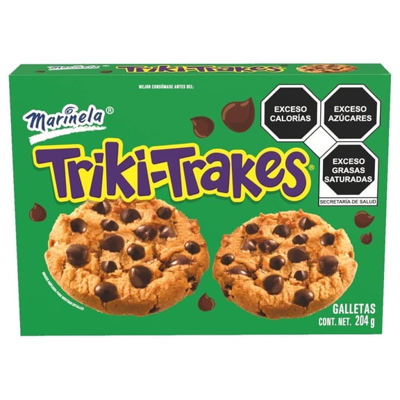 Galletas Triki-Trakes Marinela con chispas sabor a chocolate 204 g