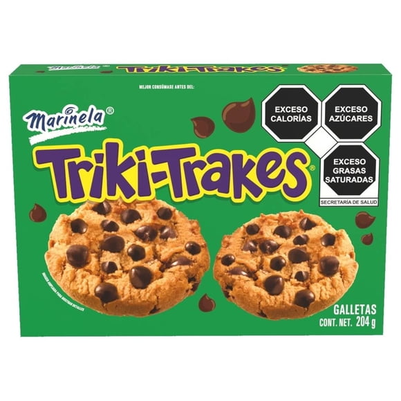 Galletas Triki-Trakes Marinela con chispas sabor a chocolate 204 g