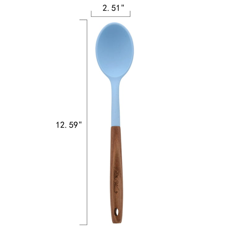 Wholesale Kitchen and Co Ladle W/ Wooden Handle- 12.4 GREEN BLUE