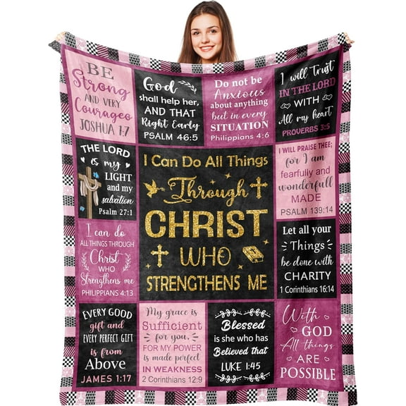 Christian Gifts for Women, Religious Gifts for Women, Baptism Confirmation Gifts for Girls, Spiritual Inspirational Gifts for Women, Catholic Gifts, Christian Gifts, Christian Blanket